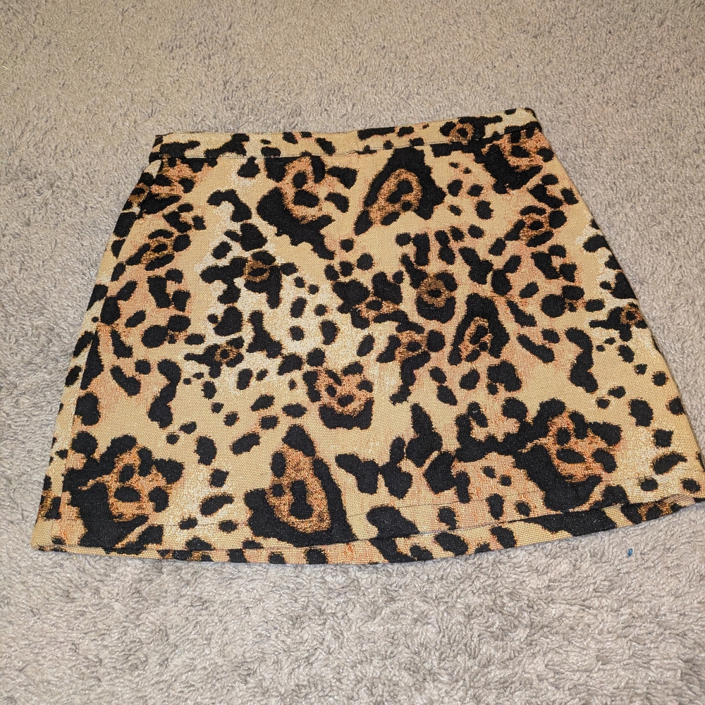 Topshop Leopard Print Skirt